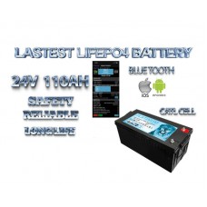 2024 24V 110Ah LiFePO4 Battery Deep Cycle Solar Battery