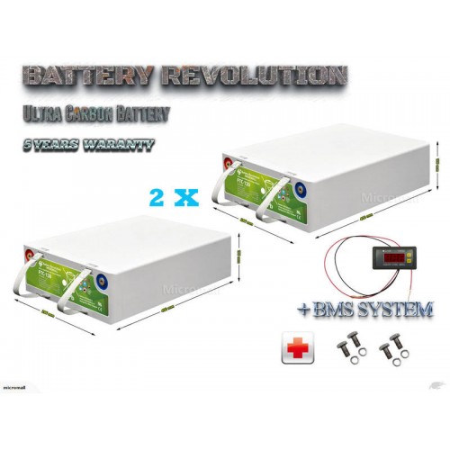 2X Deep Cycle Solar Storage Battery - 12V 130Ah Ultra Lead Carbon Battery - Micromall Solar