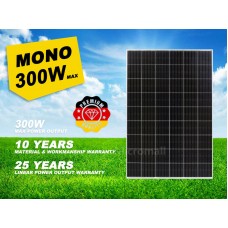 Premium 2024 Mono 300W Solar Panel Grade A+ 310W Max 12V/24V/31.5V