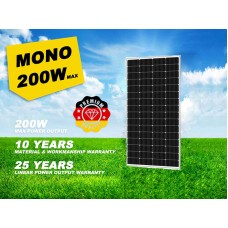 200W Solar Panel - 2024 Premium Mono A+ Grade 12V/24V/31.5V