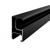 Black Anodized Aluminum Solar Mounting Rail 2.4m